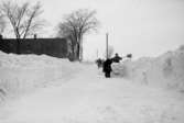 Trelleborgs stads byggnadskontor, snöskottning februari 1940, 14518.