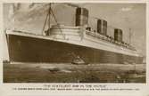 Vykort med passagerarfartyget RMS Queen Mary.