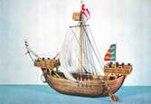 Skepp från Cinque Ports (fem hamnarna) 1200-talet. Modell baserat på skeppet visat på Dovers sigill, vilket användes till och med 1284.