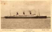 Ångfartyget Leviathan som tillhörde United States Lines. Världens största linjeskepp.