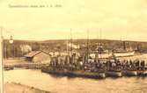 Krigsfartyg i Örnsköldsviks hamn den första juni 1915.