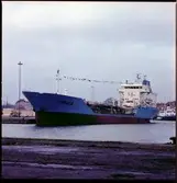 Corsica
Chemical tanker. Length 85 m, 1,105 t. 
Single hull ship built in 1975 in Kalmar (Sweden) by Kalmar Varv