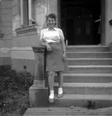 Patient på Beredskapssjukhuset på trappan.