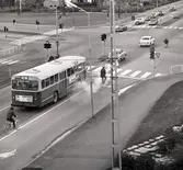 Kvällstrafik, Norra Vägen, korsningen Erik Dahlbergs Väg, Galggatan.