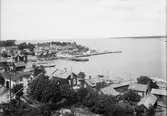 Öregrunds hamn från lotsutkiken, Uppland