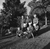 En grupp Scouter i Huskvarnas Folkets park.