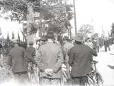 Demonstration mot vräkningarna i Möre 8/9 1929.
Demonstrationståget vid sockenmagasinet i Ljungbyholm.
