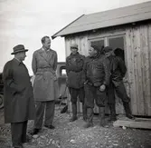 Arbetare vid Bläsinge hamn 4/10 1957.