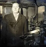 I förarhytten på ett ånglok vid Borgholm.