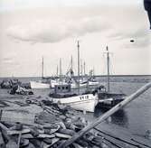 Fiskebåtar vid Kårehamn 20/3 1961.
