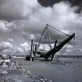 Fiskehamnen i Kårehamn byggs.