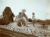 Ruinen av S:t Knuts kapell under utgrävningen.