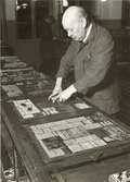 Typograf Hörman på Barometern, på 1940-talet.
