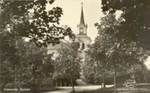 Vykort med motiv av Vimmerby kyrka.