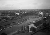 Vy över centrum från Herrhagens vattentorn år 1938.