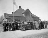 Ford ställer ut sina fordon i före detta ridhuset som låg alldeles väster om nuvarande Karolinen. Bilden tagen 1939.