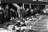 Bild tagen vid skyttepaviljongen på Färjestad år 1929.