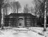 Värmlands Museum under byggnad år 1929. Museet är ritat av Cyrillus Johansson och invigdes 25 juni samma år.