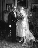 Brudparet Claes Martin på en bild som togs 1923.