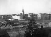 Vy över Karlstad från Herrhagens vattentorn år 1928.