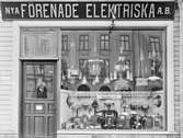 Företag i elbranschen med lokal på Järnvägsgatan 7. Bilden tagen i slutet av 1920-talet.