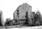 Bildsvit från länslasarettet med omgivningar tagen mellan 1905 och 1961. 1936-års tillbyggnad på ett foto från 1948.