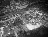 Vy över Viken, stationsområdet och del av Tingvallastan år 1935.