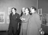 Höstsalongen 1944 med från vänster Arne Kilsby, Knut Olsson, Lasse Jonson och Thor Fagerkvist.