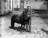 Text på negativkuvertet: Alf Ehn med ponny år 1936.