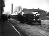 Begravningståg längs Hagagatan 1937.