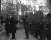 Landstormen, vilket ungefär motsvarar dagens hemvärnsförband, firar 25 år 1939. Händelsen äger rum utanför museet.