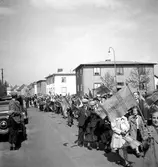 Barnens dag 1938. Tåget går mot Mariebergsskogen via Kvarnbergsgatan.