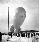 Spärrballong: Tänkt att användas som luftskydd mot lågt flygande plan under kriget.