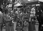 De finländska krigsbarnen skickades från Finland till Sverige under andra världskriget. Under vinterkriget 1939-40 och fortsättningskriget 1941-44 reste 72 000 barn från Finland till Sverige. Denna bild från Karlstad C togs 1941.