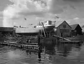 Donia under reparation vid Karlstads varv.