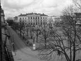 Stora torget med rådhuset 1955. Jämför med bild Bertil47. Se kommentar.