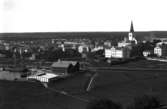 Vy från vattentornet på Herrhagen över Inre Hamn och centrum år 1890.