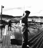 Timmerflottning på Marmen.