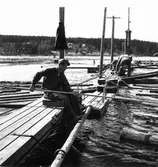 Timmerflottning på Marmen.