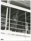 Gustav V på väg till Öland från Kalmar. 1930-talet.