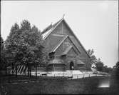 Biologiska museet. Arkitekt Agi Lindegren efter förbilder från norska stavkyrkorna i Borgund, Lom och Urnes. Fotografi från omkring 1900.