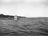 Fridhem med Skeppstedts badhus och dr Wallbergs lillstuga bakom. Norrlandet, Gävle.