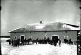 Jordbruksarbetare på Strö gård, år 1914.
Fotograf E Sörman.