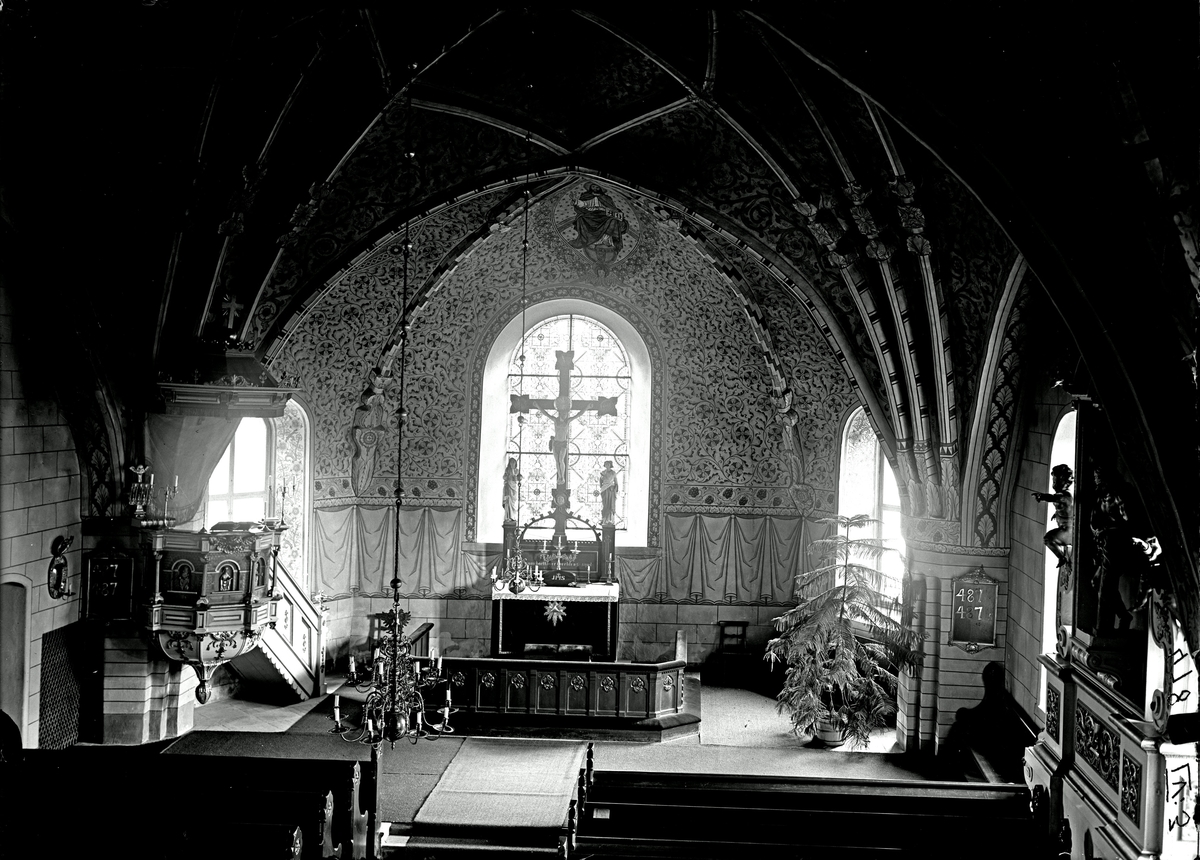Ellert Johan Viktor Sörman, Church Interior The Church of Malma 1933 Photographer E Sörman.
