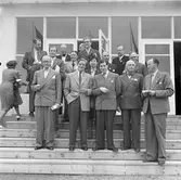 Gävleutställningen 1946
arrangerades 21 juni - 4 augusti. En utställning med anledning av Gävle stads 500-årsjubileum. På 350.000 kv.m. visade 530 utställare sina produkter. Utställningen besöktes av ca 760.000 personer.

Pressmän

