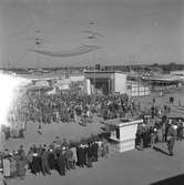 Folkparkens område. Gävleutställningen 1946, arrangerades 21 juni - 4 augusti. En utställning med anledning av Gävle stads 500-årsjubileum. På 350.000 kv.m. visade 530 utställare sina produkter. Utställningen besöktes av ca 760.000 personer.

