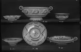 Skålar och vinbålar från Gefle Porslinsfabrik.