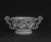 Vinbål, underdel, från Gefle Porslinsfabrik.