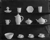 Oglaserad keramik från Gefle Porslinsfabrik.