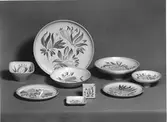 Fat och skålar ur servisen Tropik, Lillemor Mannerheim, Gefle Porslinsfabrik.